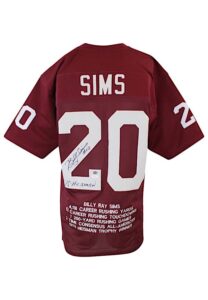 Billy Sims Oklahoma Sooners Autographed & Inscribed Display Jersey