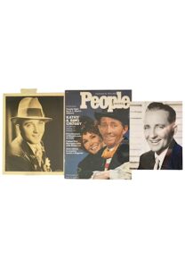 Bing Crosby Autographed “People Weekly” Magazine Cover & Two B&W Photos