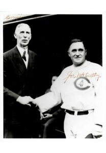 Black & White Photos & Cut Signed By Baseball HOFers Including Connie Mack, Tris Speaker, Joe Cronin & More