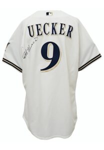 Bob Uecker Milwaukee Brewers Team-Issued & Autographed Home Jersey