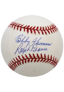 Bobby Thompson & Ralph Branca Dual-Signed ONL Baseball