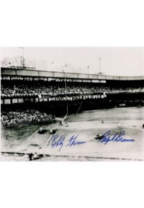 Bobby Thomson & Ralph Branca Autographed “Shot Heard ‘Round the World” 8″ x 10″ Photos