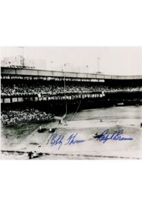 Bobby Thomson & Ralph Branca Autographed “Shot Heard ‘Round the World” 8×10″ Photos