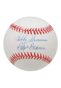 Bobby Thomson & Ralph Branca Signed Baseball