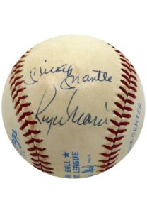 Bold Mickey Mantle & Roger Maris Dual-Signed OAL Baseball