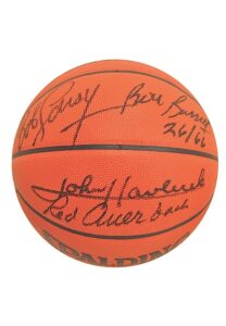 Boston Celtics Legends Multi-Signed Autographed Basketball