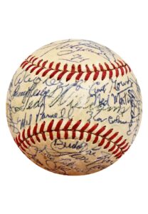 Boston Red Sox Greats Multi-Signed Half Baseball Including Williams