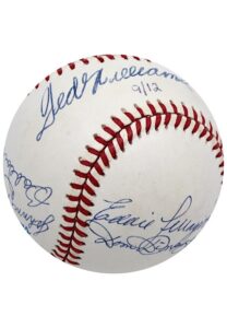 Boston Red Sox Multi-Signed OAL Baseball Including “The Teammates” Williams, Doerr, Pesky, DiMaggio & Pellagrini