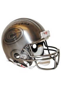 Brett Favre Green Bay Packers Autographed & Inscribed Limited Edition Pewter Helmet