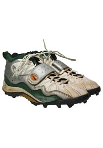 Brett Favre Green Bay Packers Game-Used & Autographed Cleats