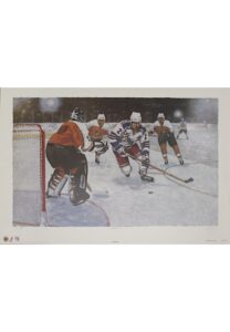 Brian Leetch New York Rangers Autographed Lithograph