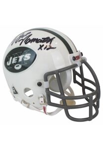 “Broadway” Joe Namath Single-Signed & Inscribed Riddell Mini Helmet