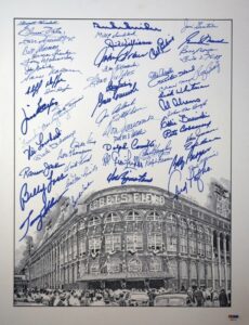 Brooklyn Dodgers All-Time Greats Autographed Ebbets Field Poster