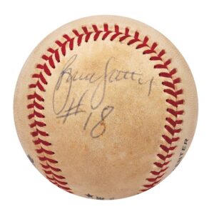 Bruce Sutter Save #18 Game-Used and Autographed Baseball