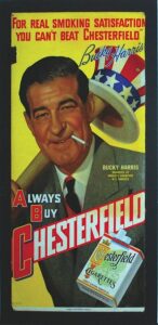 Bucky Harris Oversized Chesterfield Advertisment Sign