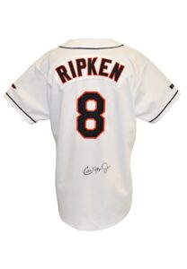 Cal Ripken Jr. Baltimore Orioles Autographed Game Display Home Jersey