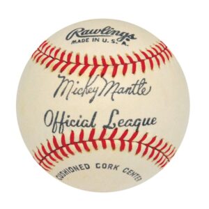 Campbell Beans Mickey Mantle League Baseball with Original Packaging and Insert Card