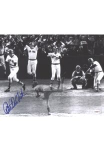 Carlton Fisk Boston Red Sox Signed World Series Walk Off Home Run Photo