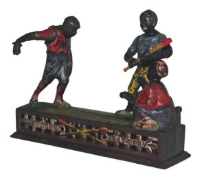 Cast Iron Dark Town Battery Mechanical Bank