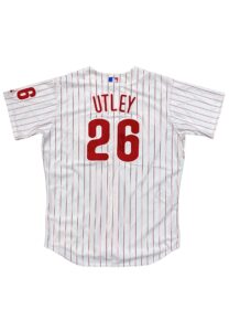 Chase Utley Philadelphia Phillies Autographed Home Jersey