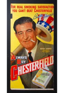 Chesterfield Advertisements – William Bendix “The Babe Ruth Story”, Casey Stengel and Leo Durocher “New York Champions” & Oversized Bucky Harris