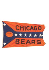 Chicago Bears Patriotic WWII Stadium Flag Flown On the USS Parle DE-708 and Wrigley Field