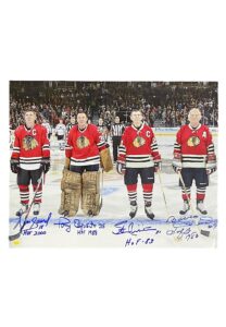 Chicago Blackhawks Hall Of Famers Multi-Signed Oversized Photo