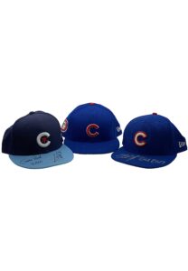 Chicago Cubs Game-Used, Issued & Signed Caps – Rizzo, Bryant, Happ