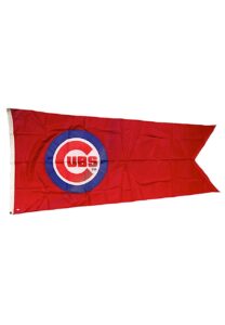 Chicago Cubs Stadium Flown Red Logo Flag