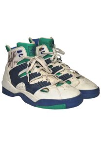 Christian Laettner Game-Used & Autographed Sneakers