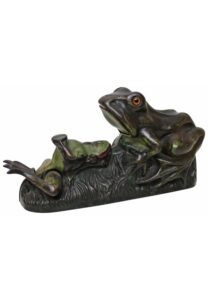 Circa 1880 “Two Frogs” Cast Iron Antique Mechanical Bank