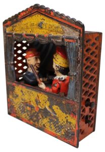 Circa 1884 “Punch And Judy” Cast Iron Antique Mechanical Bank