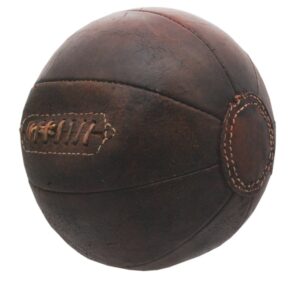 Circa 1897 Leather Laced Basketball With Side Panel Construction