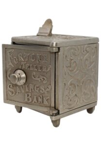 Circa 1901 “Fortune Teller Savings Bank ” Cast Iron Mechanical Bank