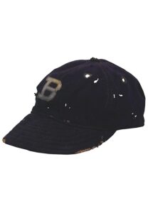 Circa 1910 Rare and Desirable Nap Rucker Brooklyn Dodgers Game-Used Road Cap with his 1916 Team Photo