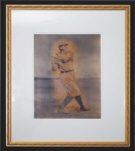 Circa 1920 Babe Ruth Framed Artistic Rendering