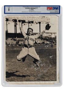 Circa 1920s Eddie Bennett New York Yankees Autographed Type 1 Photo