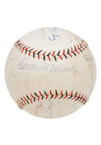 Circa 1929-30 Philadelphia A’s Team Signed Baseball