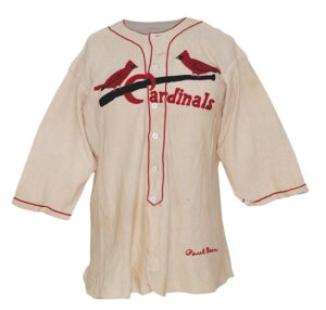 Circa 1935 Paul Dean St. Louis Cardinals Palm Beach Game-Used Spring Training Home Jersey