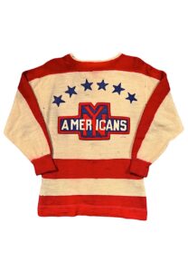 Circa 1936 Art Chapman NY Americans Game-Used Wool Sweater