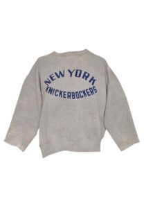 Circa 1950 New York Knickerbockers Player Issued Warm-Up Sweatshirt