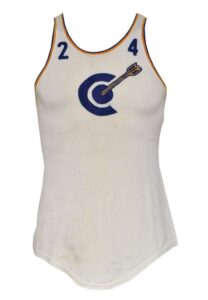 Circa 1954 Roger Stokes Denver Central Bankers Game-Used Home Jersey & Worn Shooting Shirt