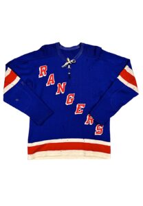 Circa 1956 Bronco Horvath NY Rangers Game-Used Wool Sweater