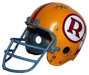 Circa 1960-1970 “Lombardi R” Game-Used Washington Redskins Helmet Autographed By Redskins Great Len Hauss