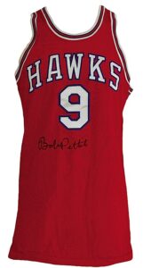 Circa 1960 Bob Pettit St. Louis Hawks Game-Used & Autographed Road Uniform