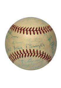 Circa 1960s MLB Hall Of Famers & Stars Multi Signed Baseball