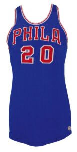 Circa 1967 Dave Gambee Philadelphia 76ers Game-Used Road Jersey 