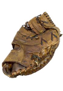 Circa 1967 Mickey Mantle NY Yankees Game-Used First Baseman Glove