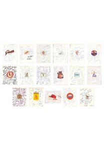 Circa 1968 Baseball Team-Signed Sheets Loaded Including Yankees, Giants, Cubs, Red Sox & Others