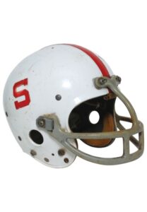 Circa 1969 Terrell Smith Stanford University Cardinals Game-Used Helmet Autographed by Jim Plunkett